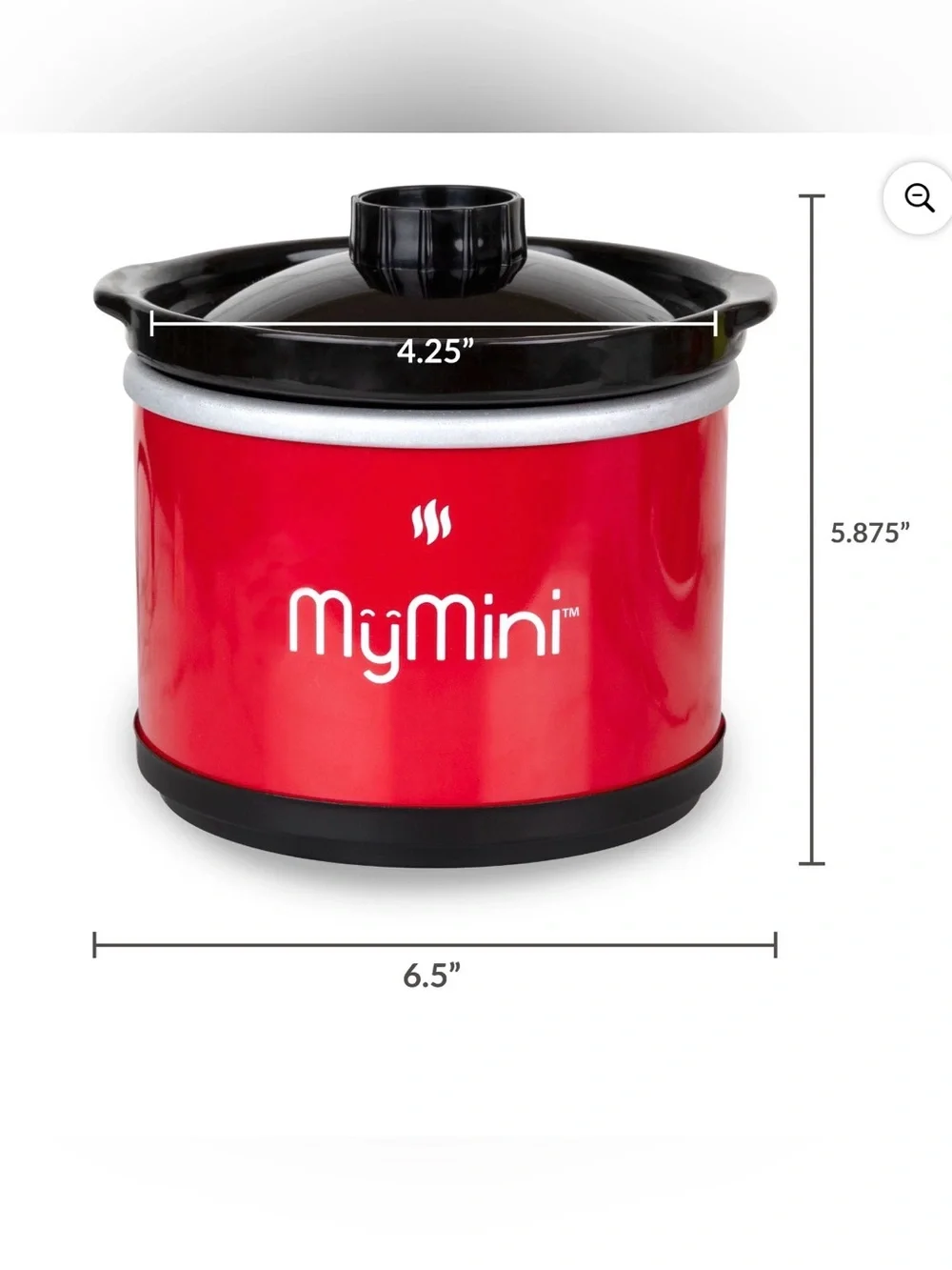 My Mini 20 oz Chocolate Fondue Dipping Pot, 40-Watts, Nonstick Ceramic, Red